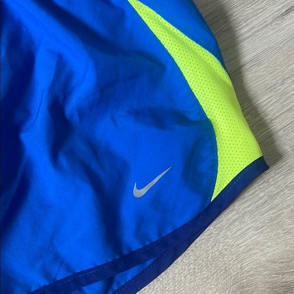 Nike Blue and Neon Yellow Athletic Shorts - Picture 2 of 4